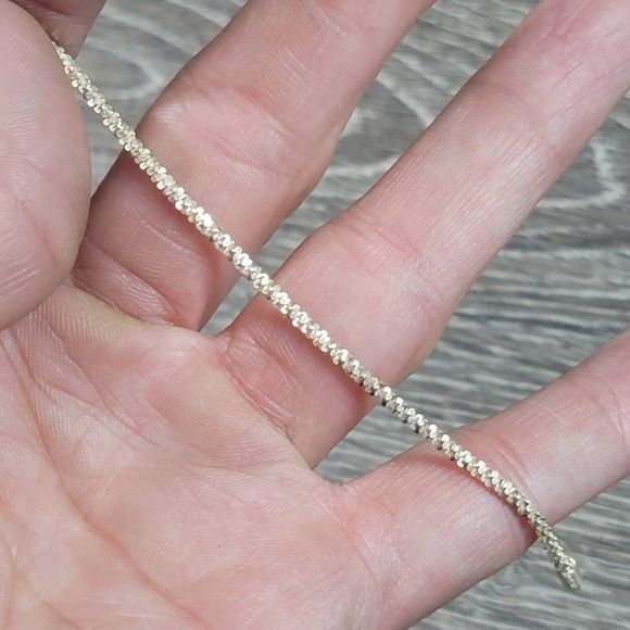 Diamond cut sterling silver bracelet - Picture 2 of 5